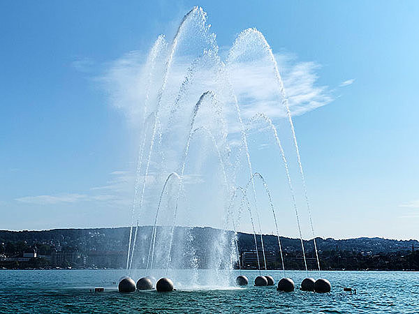 Metallkonstruktion Aquaretum Brunnen für den Zürichsee 